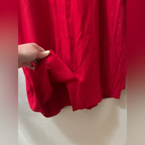 ⚪️ Mascara Elegant Red Women's Dress with Fun Detail and Gold Accents Size 14 - Picture 6 of 10